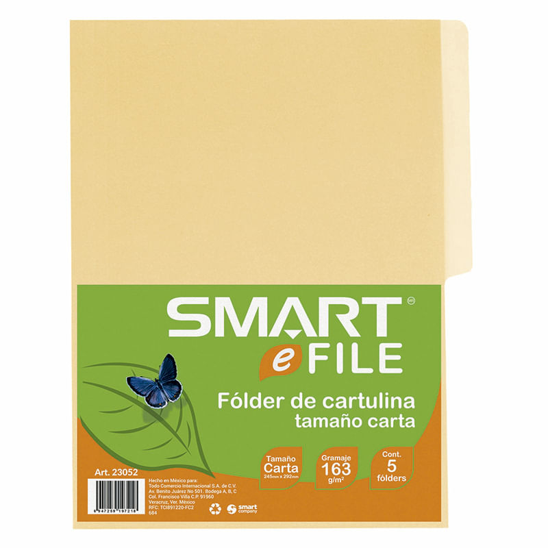 FOLDER CARTA CREMA CON 5PZAS