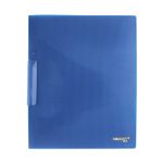 FOLDER CARTA PLASTICO CON CLIP AZUL TRANSP