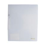 FOLDER CARTA PLASTICO CON CLIP BLANCO TRANSP