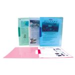 FOLDER CARTA PLASTICO CON CLIP COLORES TRANSP