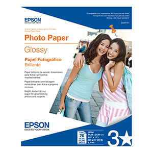 Papel Fotografico Carta Con 20 Hjs Glossy S041141