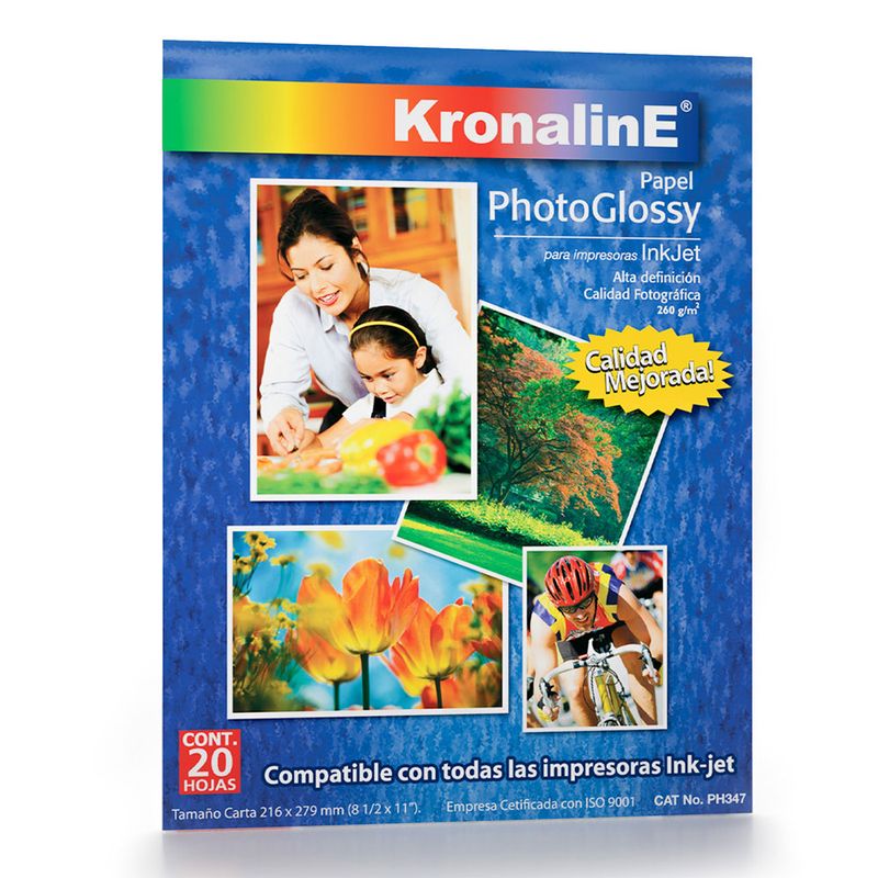 PAPEL FOTOGRAFICO GLOSSY CARTA C/20HJS