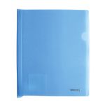 FOLDER CARTA PLASTICO CON COSTILLA AZUL