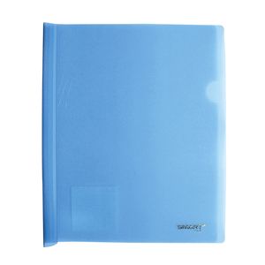 Folder Carta Plastico Con Costilla Azul 23221