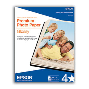 Papel Fotografico Premium Glossy Carta 8.5X11 Con 20 Hjs S041286-Ml
