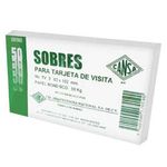SOBRE BLANCO 50K TARJETA VISITA TV2 CON 50PZAS