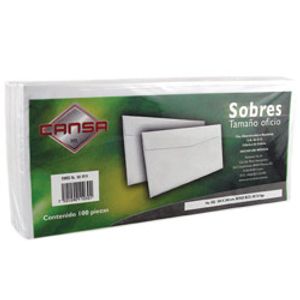 Sobre Oficio Blanco Sin Fondo 100 Pzas 502 Of/10