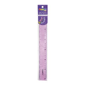 Regla Plastica 30Cm Flexible Colores Surtidos 40918