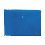 SOBRE BOLSA CARTA CON BOTON HORIZONTAL PLASTICO AZUL SOLIDO