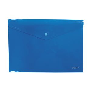 Sobre Bolsa Carta Con Boton Horizontal Plastico Azul Solido 25261