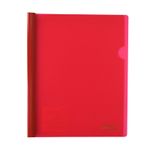 FOLDER CARTA PLASTICO CON COSTILLA ROJO