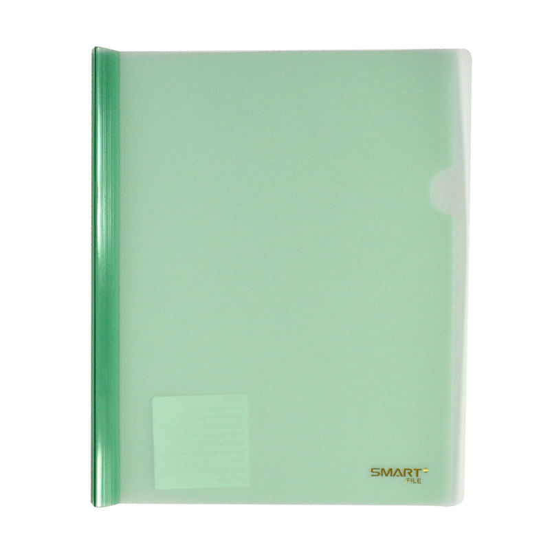 FOLDER CARTA PLASTICO CON COSTILLA VERDE