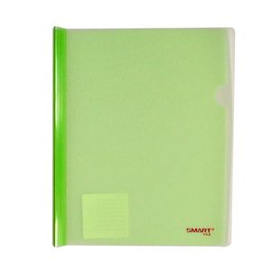 Folder Carta Plastico Con Costilla Verde Neón Transp 23236