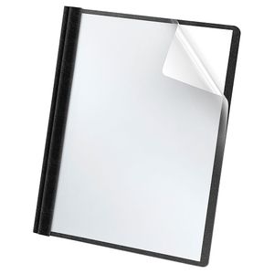 Folder Carta Plastico Portadoctos Negro Portada Transp 58806