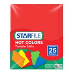 FOLDER CARTA ROJO CON 25PZAS