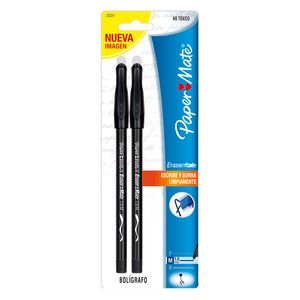 Boligrafo Borrable Negro Con 2 Eraser-Mate M17411049357