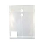 SOBRE BOLSA CARTA CON RONDANA VERTICAL PLASTICO TRANSP