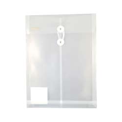 SOBRE BOLSA CARTA CON RONDANA VERTICAL PLASTICO TRANSP