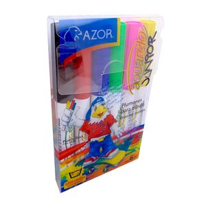 Marcador Base Agua Delg Red Surtidos Con 6 Aquarelo Jr 301.2926