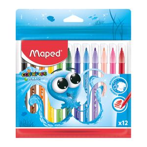 Marcador Base Agua Delgado Con 12Pzas Colorpeps Ocean 845912