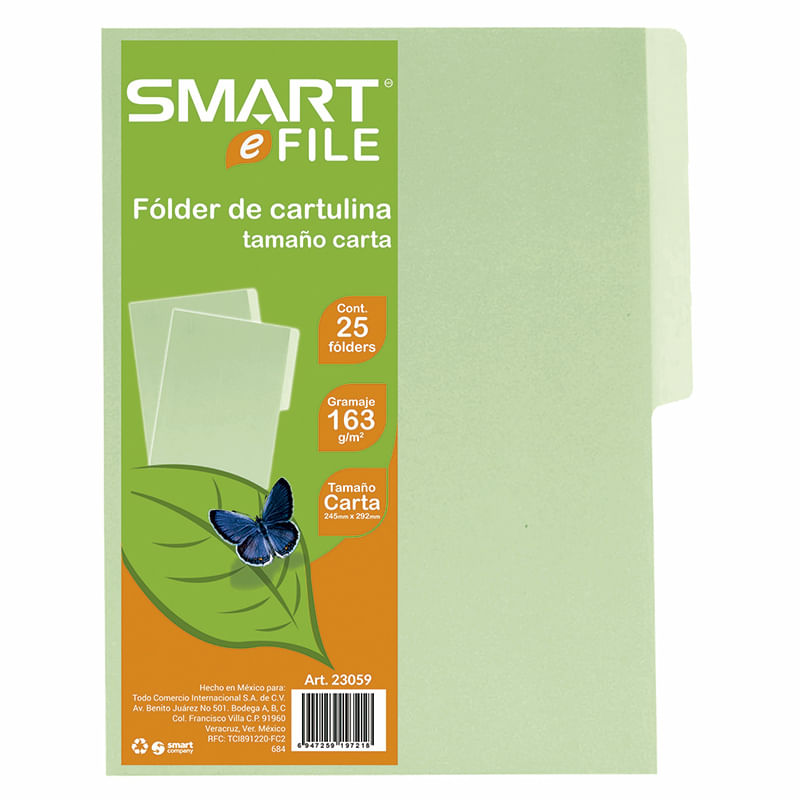 FOLDER CARTA VERDE CON 25 PZAS