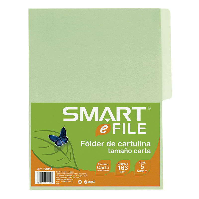 FOLDER CARTA VERDE CON 5PZAS