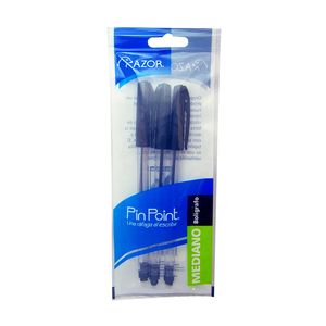 Boligrafo Mediano Stick Negro Pin Point Con 3 301.6833Ne
