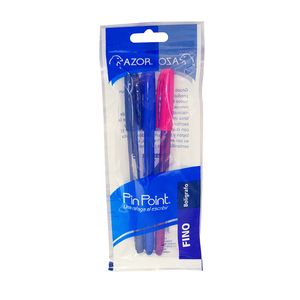 Boligrafo Fino Bolsa C/3 Surtidos Pin Point 301.6813Nra