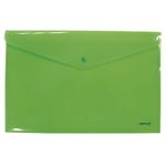 SOBRE BOLSA OFICIO CON BOTON HORIZONTAL PLASTICO VRDE LIMON SOLIDO