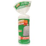 BOLSA PARA BASURA GRANDE BLANCA 62X76CM CON 25 PZAS