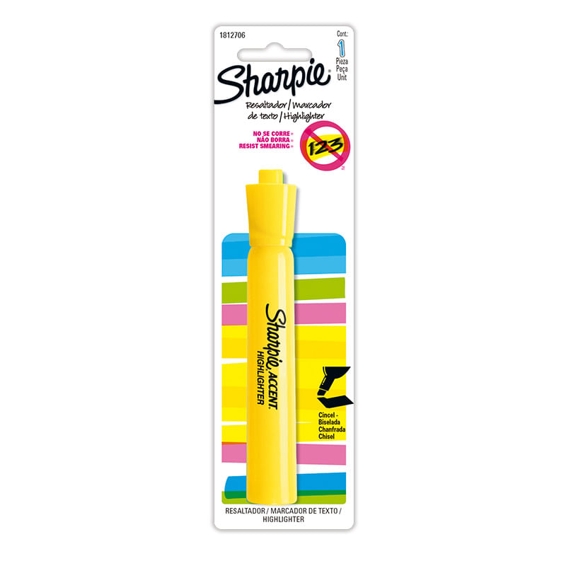 MARCADOR FLUORESCENTE AMARILLO SHARPIE BLT