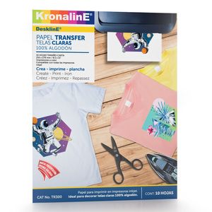 Papel Transfer Carta Para Telas Claras C/10Hjs Tr300