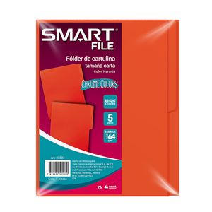 Folder Intenso Carta Naranja C/5Pzas 23303