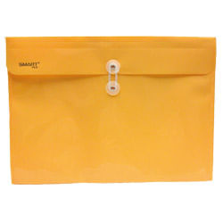 SOBRE BOLSA OFICIO CON RONDANA HORIZONTAL PLASTICO AMARILLO SOL