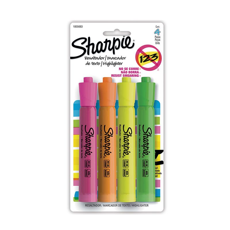 MARCADOR FLUORESCENTE SURTIDOS CON 4 SHARPIE ACCENT