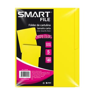 Folder Neon Carta Amarillo C/5Pzas 23330