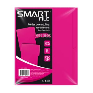 Folder Neon Carta Rosa C/5Pzas 23332