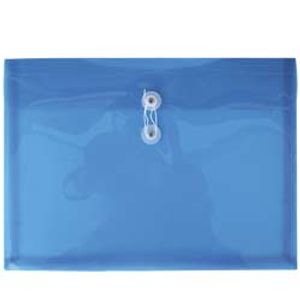 Sobre Bolsa Oficio Con Rondana Horizontal Plastico Azul Transparente 25490