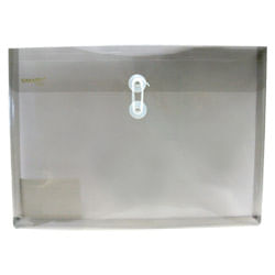 SOBRE BOLSA OFICIO CON RONDANA HORIZONTAL PLASTICO HUMO TRANSPARENTE