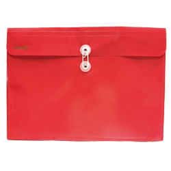 SOBRE BOLSA OFICIO CON RONDANA HORIZONTAL PLASTICO ROJO SOL