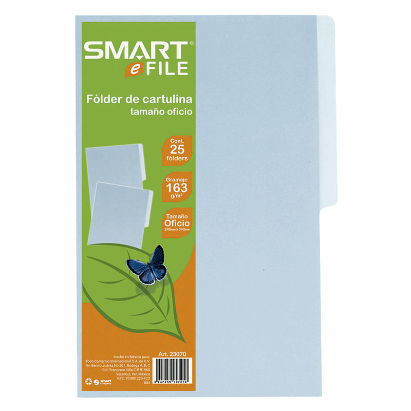 13693 - FOLDER OFICIO AZUL CON 25PZAS