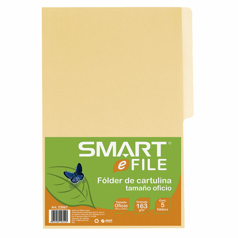FOLDER OFICIO CREMA CON 5PZAS
