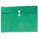 SOBRE BOLSA OFICIO CON RONDANA HORIZONTAL PLASTICO VERDE SOL