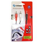 CABLE CON 2 PLUGS RCA A 1 PLUG 35 STEREO DE 180 M