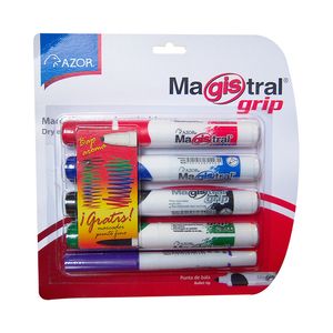 Marcador Para Pizarron Surtidos Con 4 Magistral Grip 301.83944