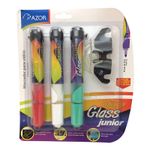 MARCADOR PARA VIDRIO R-V-B CON 3 AQUARELO GLASS JR
