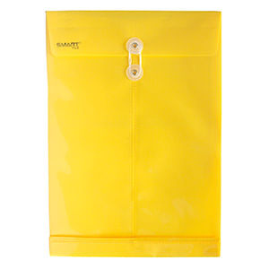 SOBRE BOLSA OFICIO CON RONDANA VERTICAL PLASTICO AMARILLO