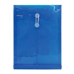 SOBRE BOLSA OFICIO CON RONDANA VERTICAL PLASTICO AZUL