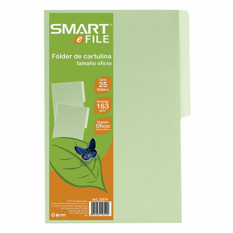 FOLDER OFICIO VERDE CON 25PZAS