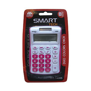 Calculadora Bolsillo 8Dig Solar/Pilas Duo Color Blt 14006
